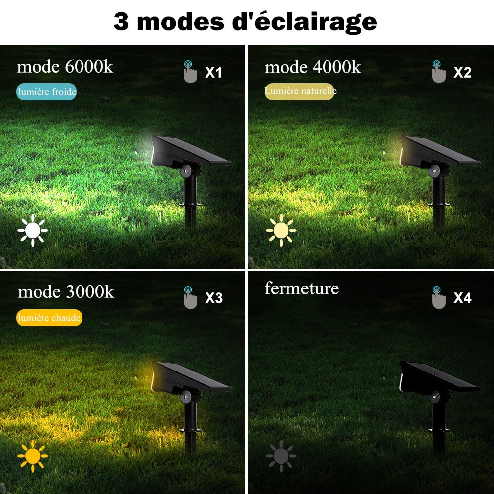 2 Projecteurs LED solaire - HZZ-5a