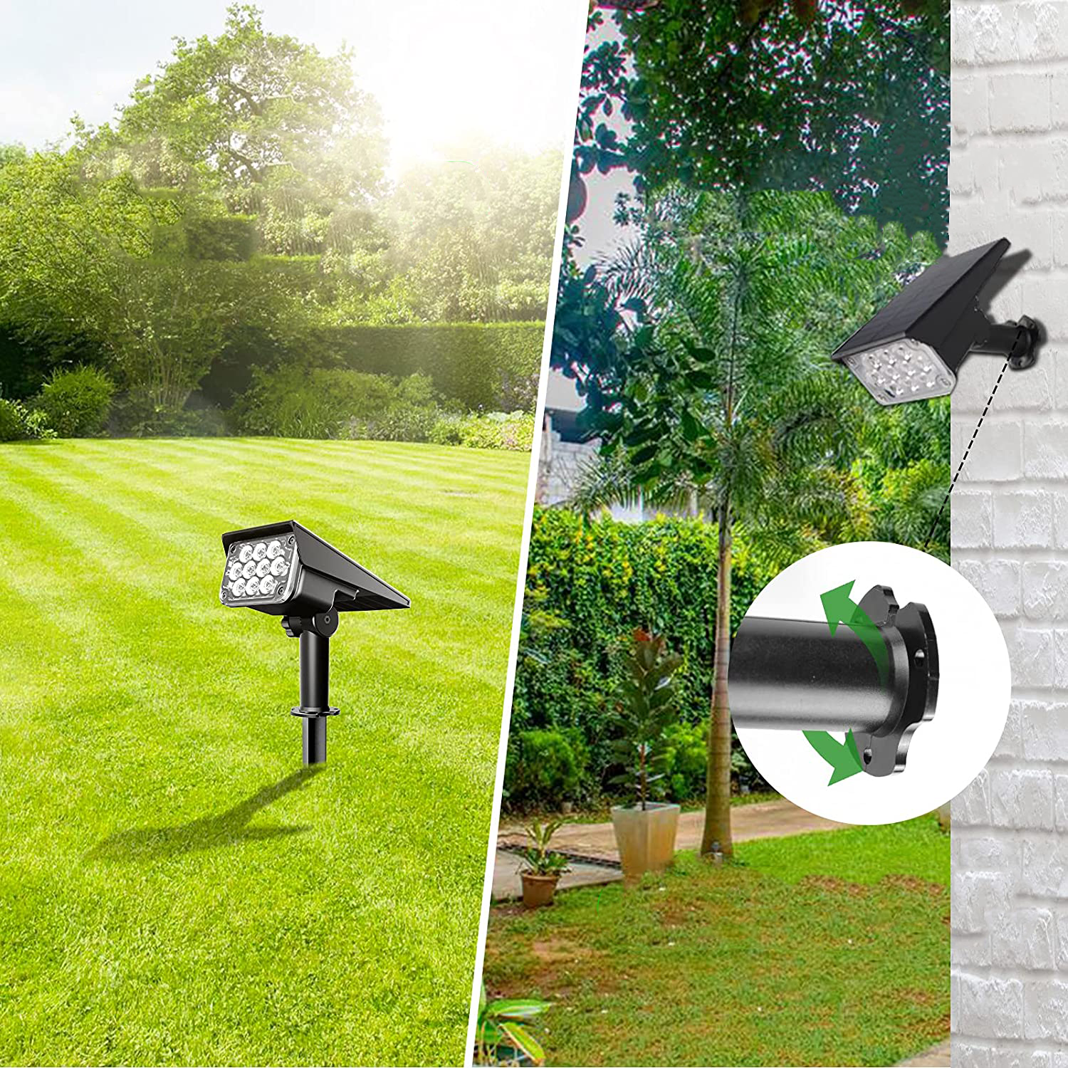 2 Projecteurs LED solaire - HZZ-5a